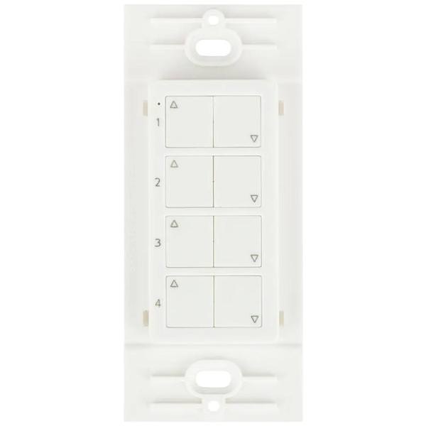 White - Wireless - 4 Zone - Control and Dimming | Task Lighting Remote Control Dimmer (Task Lighting T-Q-4Z-WC-RF-WT 79276)